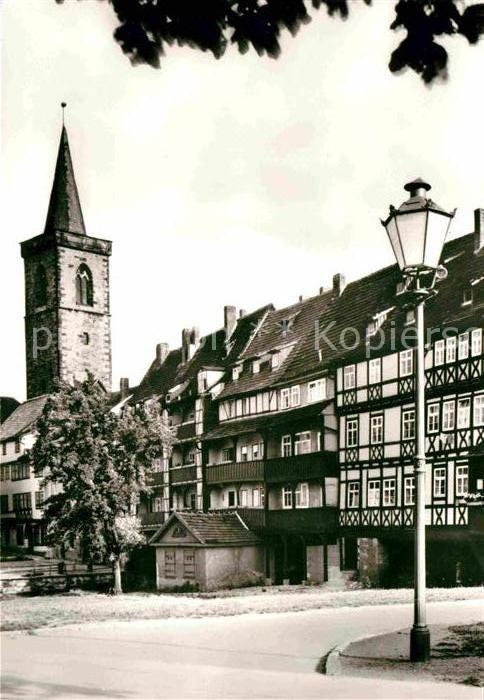 ERFURT  CITY Kraemerbruecke Steinboegen 15. Jhdt. Fachwerkhaeuser 17./19. Jhdt.
