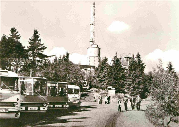 Grosser Inselsberg Sender Wetterstation Aussichtsturm Thueringer Wald Busse
