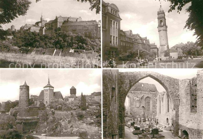 Bautzen Sachsen Blick vom Proitschenberg Reichenturm Schiefe Turm Alte Wasserkun
