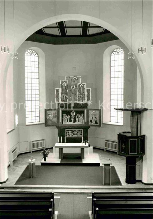 Lobenstein Bad St Michaelis Kirche Innenansicht Handabzug