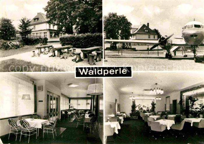 Langenbernsdorf Konsum Gaststaette Waldperle am Werdauer Wald Flugzeug