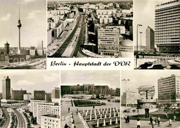 BERLIN  CITY Rathaus Fernsehturm Karl Marx Allee Reisebuero Interhotel Alexander