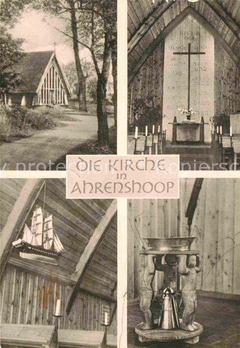 Ahrenshoop Ostseebad Kirche Altarwand Taufbecken Handschnitzung Schiffsmodell