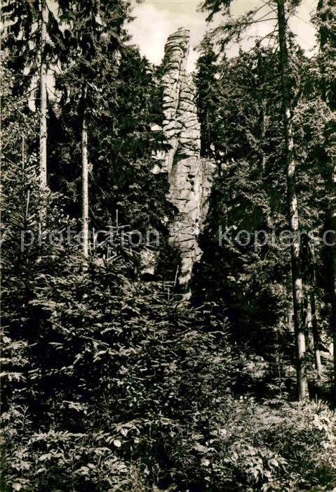 Johanngeorgenstadt Teufelsstein im Steinbachtal Felsen