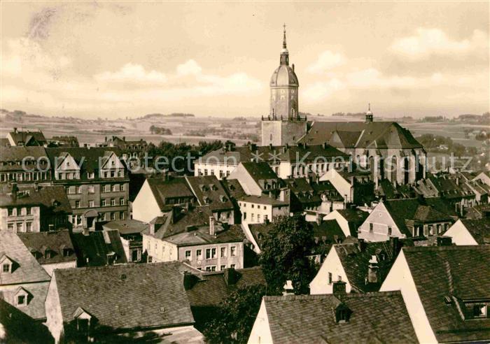 Annaberg-Buchholz Erzgebirge Ortsansicht mit Kirche