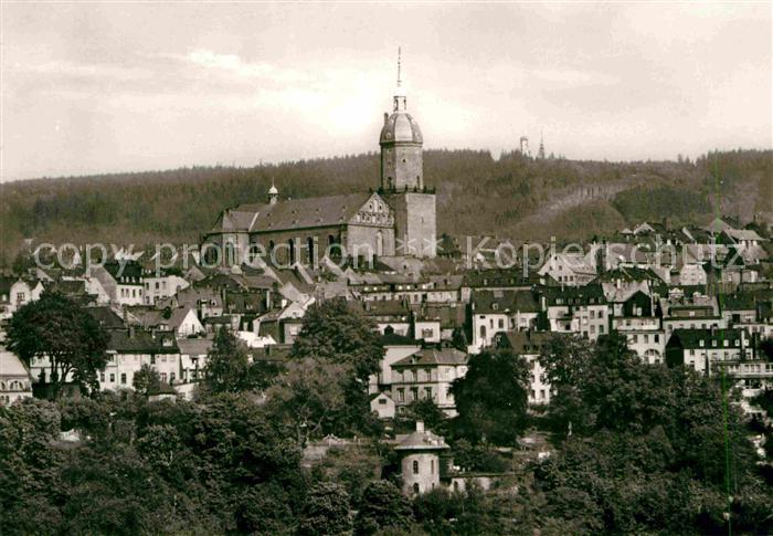 Annaberg-Buchholz Erzgebirge Ortsansicht mit St Annenkirche Poehlberg