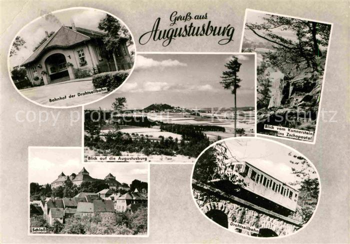 Augustusburg Bahnhof Drahtseilbahn Landschaftspanorama Kunnerstein Zschopautal S