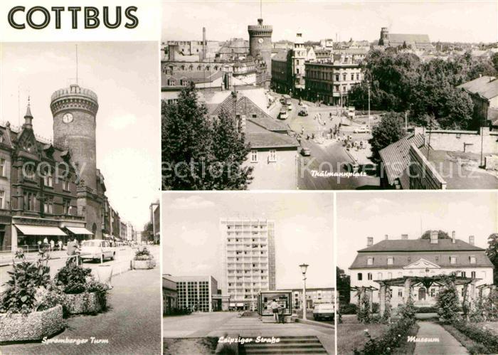 Cottbus Spremberger Turm Thaelmannplatz Leipziger Strasse Museum