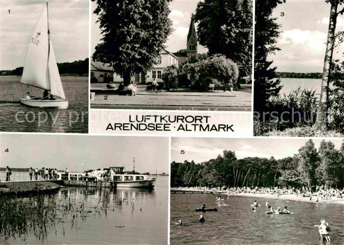 Arendsee Altmark See Segelboot Rathaus Schramper Eck Fahrgastschiff Mole Badestr