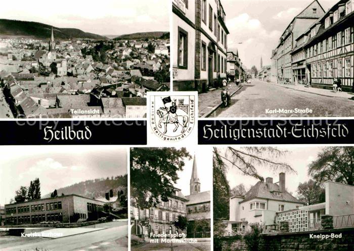 Heiligenstadt Eichsfeld Teilansicht Karl Marx Strasse Kreiskulturhaus Friedenspl