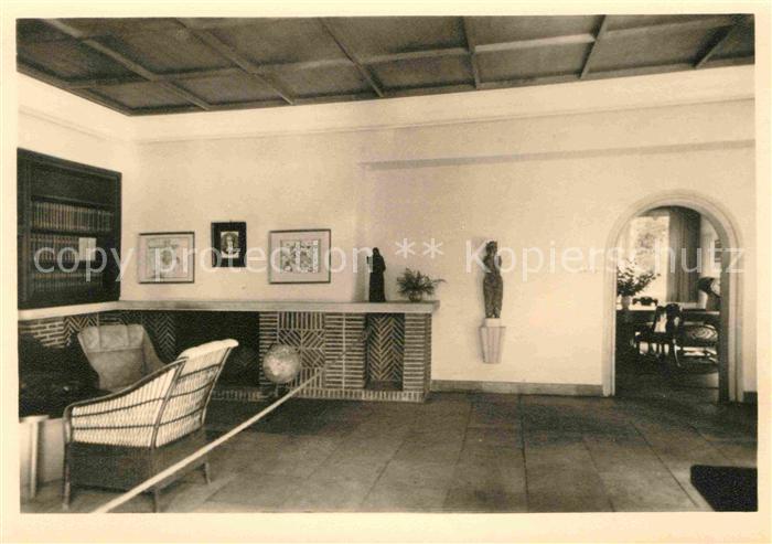 Kloster Hiddensee Gerthart Hauptmann Gedaechtnisstaette Kaminecke im Arbeitsraum