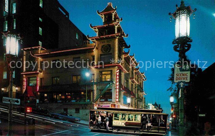 San Francisco California Chinatown after dark