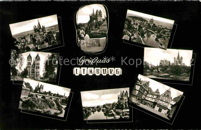 Limburg Lahn Kirchen Bruecke Lahnpartie Fachwerkhaeuser