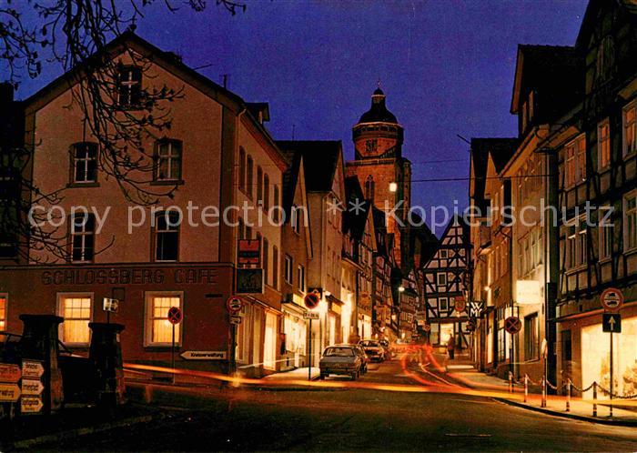 Homberg Efze Ortsmotiv bei Nacht