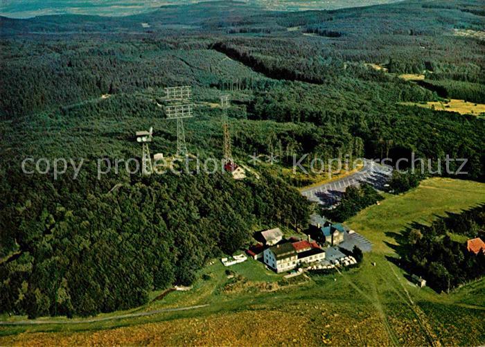 Vogelsberg Hessen Berggasthof Hoherodskopf Fliegeraufnahme
