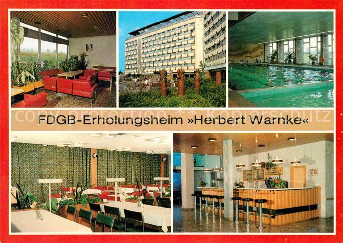Klink Waren FDGB Erholungsheim Herbert Warnke Empfangshalle Schwimmhalle Gr Rest