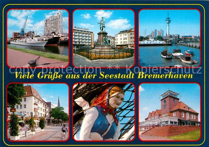 Bremerhaven Hafenpartien Denkmal Gallionsfigur
