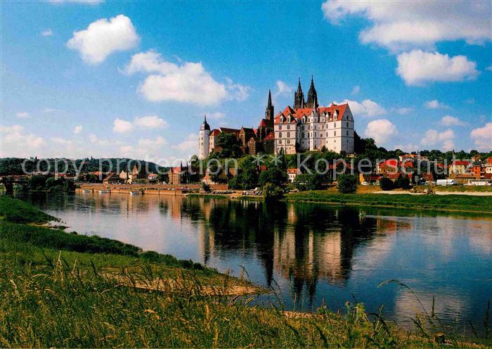Meissen Elbe Sachsen Albrechtsburg und Dom