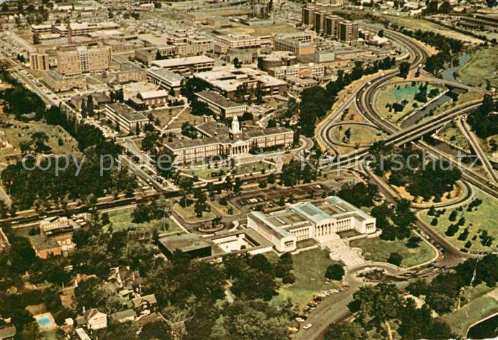 Buffalo New York Aerial view of Albright Knox Art Gallery and State University C