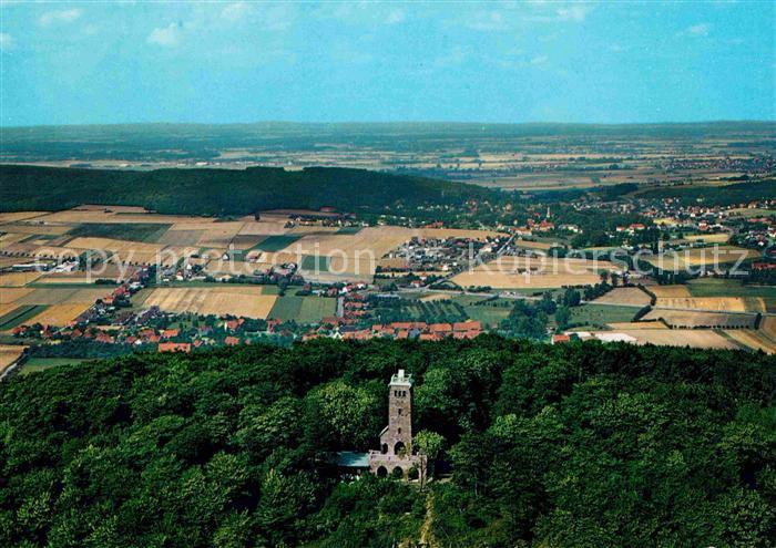Rinteln Weser Niedersachsen Klippenturm mit Bad Eilsen Fliegeraufnahme