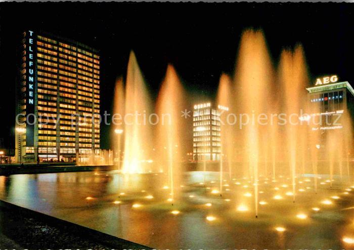 BERLIN  CITY Ernst Reuter Platz Leuchtfontaenen