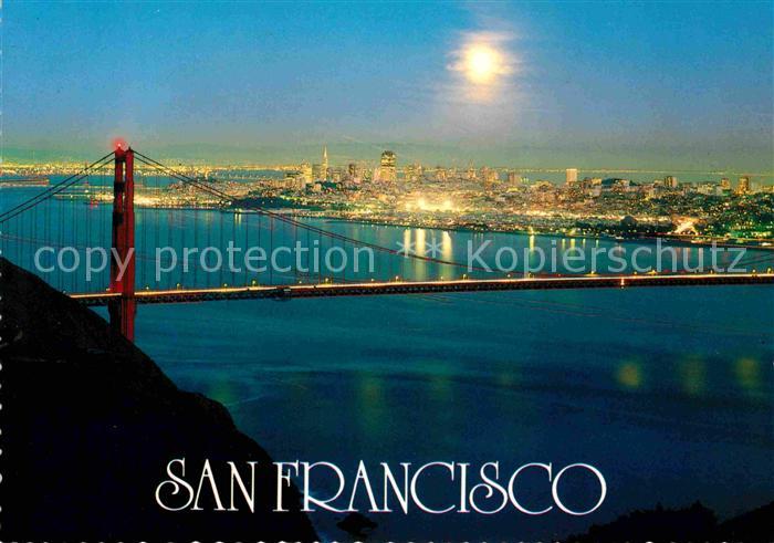 San Francisco California A moonlight night