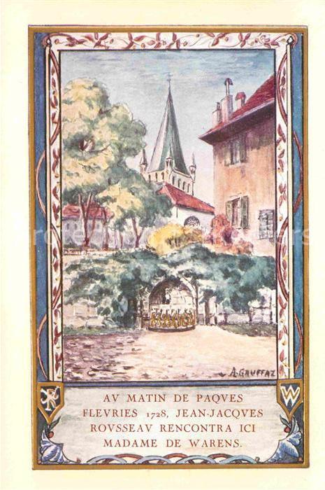 Annecy-le-Vieux Dorfmotiv Kuenstlerkarte