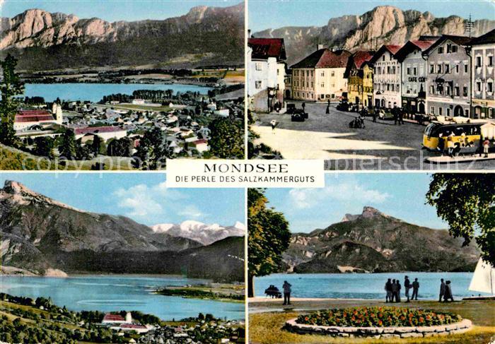 Mondsee Salzkammergut Panorama Strassenpartie
