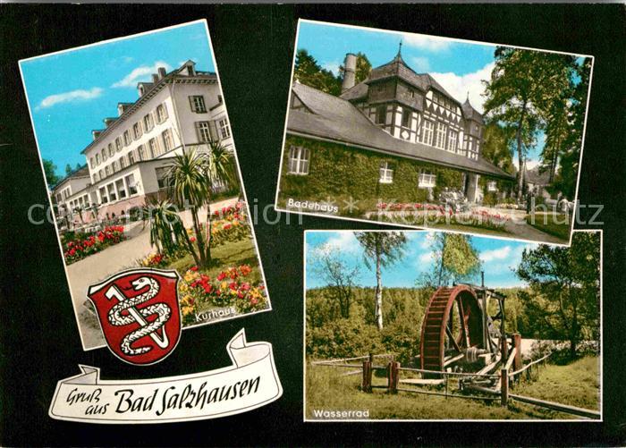 Bad Salzhausen Kurhaus Badehaus Wasserrad