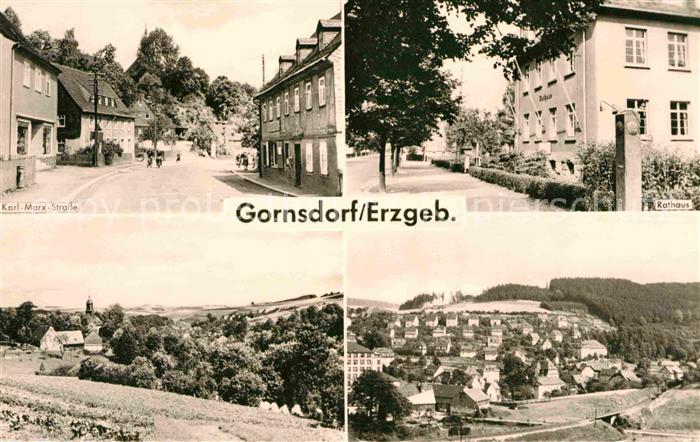 Gornsdorf Karl Marx Strasse Rathaus Teilansicht