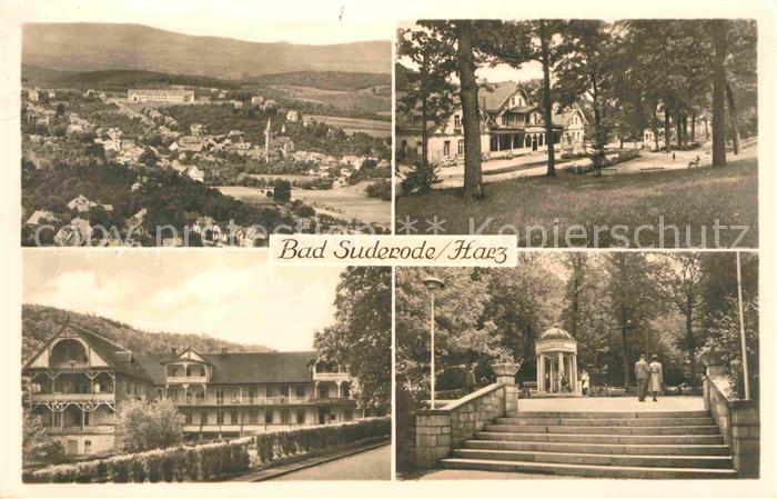 Bad Suderode Gesamtansicht Badehaus Treppe Park