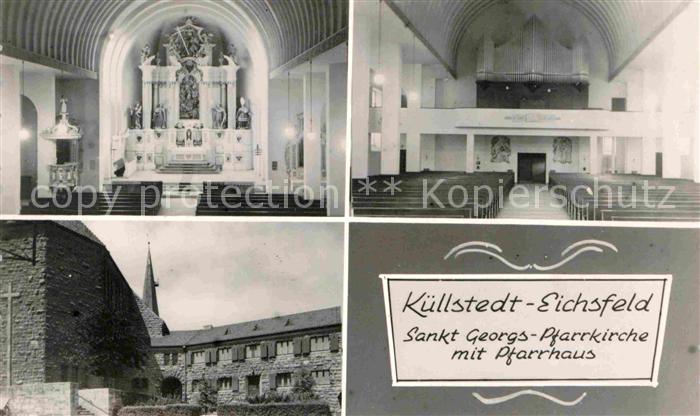 Kuellstedt Sankt Georgs Pfarrkirche mit Pfarrhaus