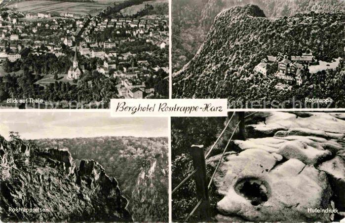 Thale Harz Teilansicht Rosstrappfelsen Hufeindruck Rosstrapp