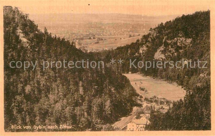 Oybin Sachsen Blick nach Zittau