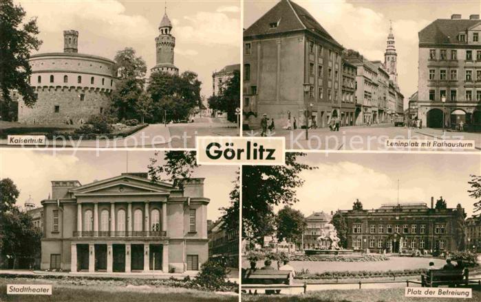 Goerlitz Sachsen Kaisertrutz Stadttheater Platz der Befreiung Leninplatz mit Rat
