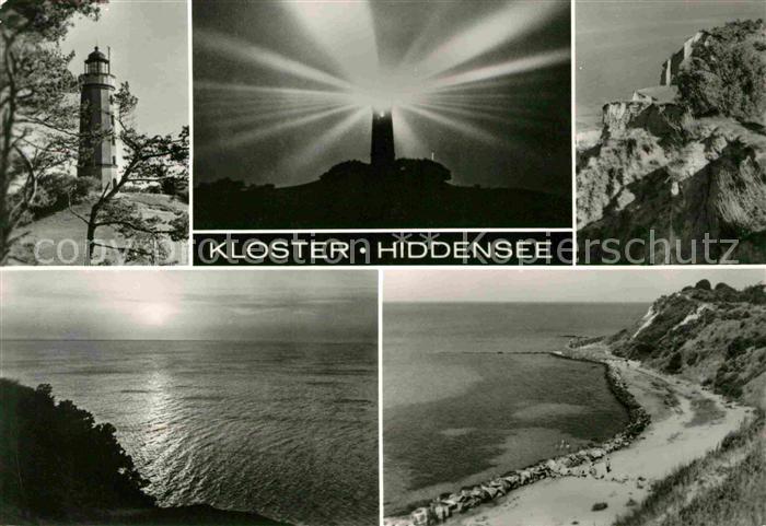 Kloster Hiddensee Teilansicht Leuchtturm