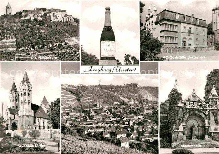 Freyburg Unstrut Neuenburg Sankt Annen Kirche Jahnturmhalle Gaststaette Sektkell