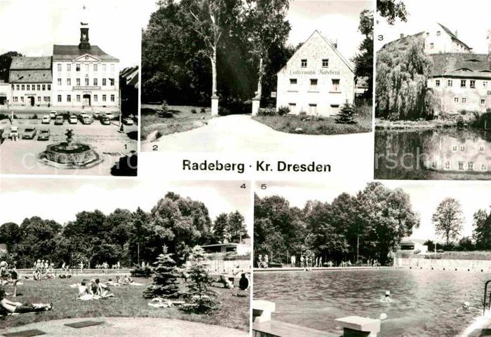 Radeberg Sachsen Rathaus Gaststaette Schloss Stadtbad