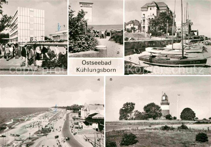 Kuehlungsborn Ostseebad Feriendienst Ernst Grube Strand Leuchtturm Buk