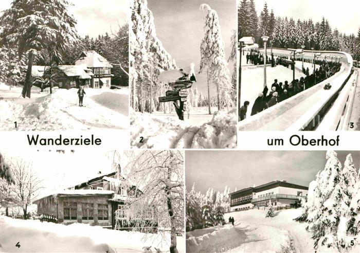 Oberhof Thueringen Obere Schweizerhuette Rennsteig Rennschlittenbahn