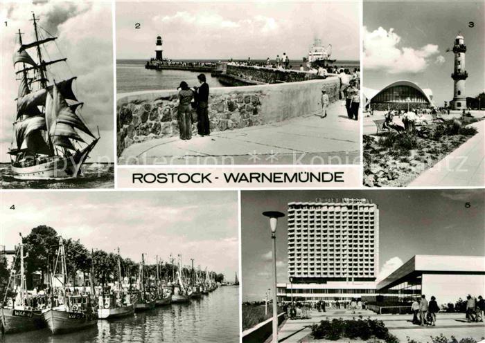 Rostock-Warnemuende Segelschulschiff Wilhelm Pieck Mole Hotel Neptun