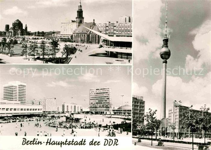 BERLIN  CITY Platz vorm Rathaus Alexanderplatz Fernsehturm