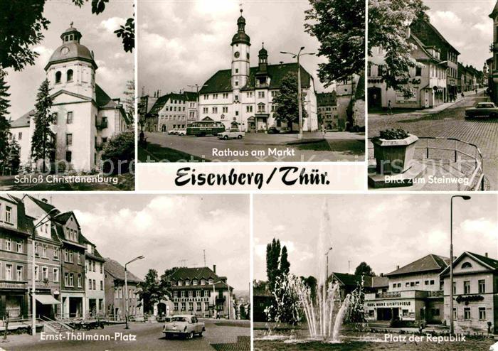 Eisenberg Thueringen Schloss Christiansburg Ernst Thaelmann Platz Platz der Repu