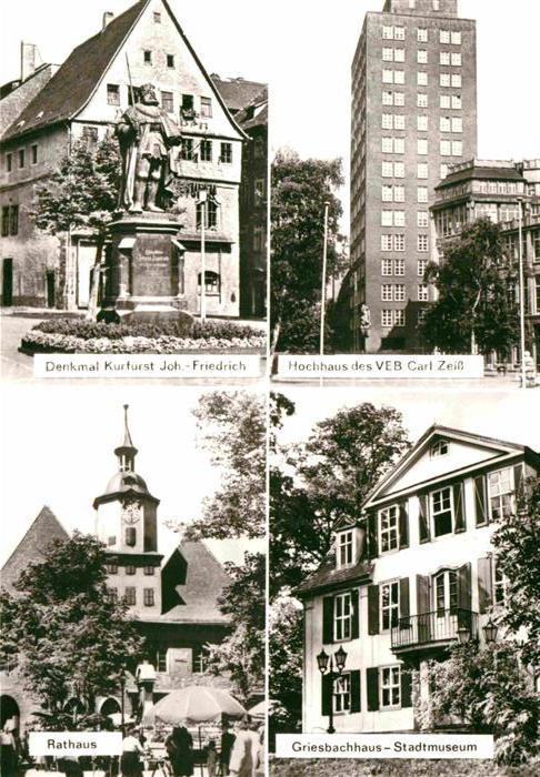 Jena Thueringen Denkmal Kurfuerst Johann Friedrich Hochhaus Rathaus Griesbachhau