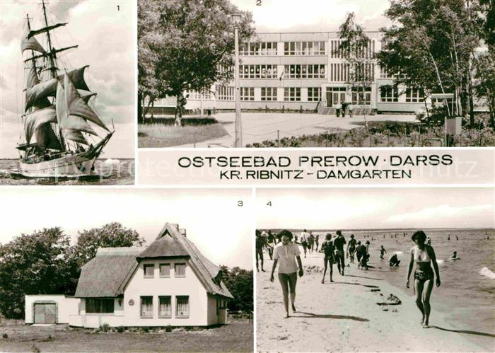 Prerow Ostseebad Segelschulschiff Wilhelm Pieck Polytechnische Oberschule Strand