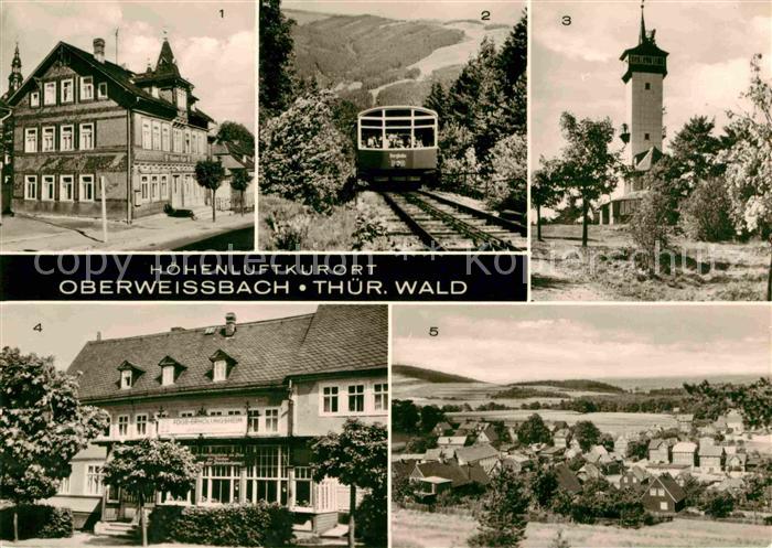 Oberweissbach Gaststaette Central Cafe Bergbahn Froebelturm Erholungsheim Teilan