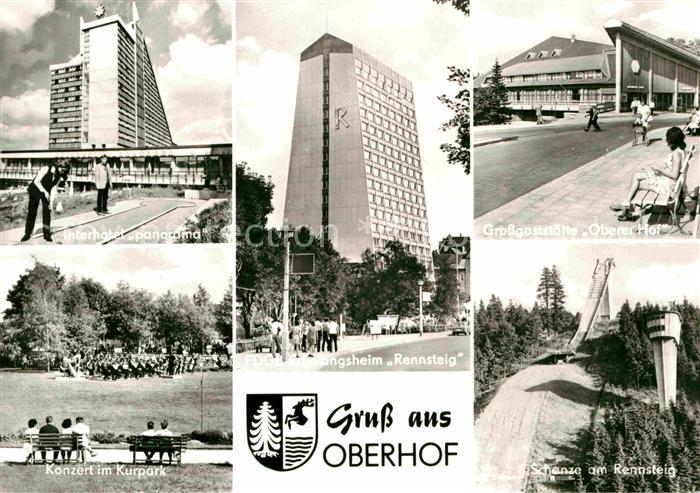 Oberhof Thueringen Interhotel Panorama Kurpark Schanze am Rennsteig Gaststaette