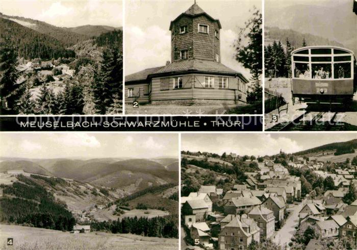 Meuselbach-Schwarzmuehle Aussichtsturm Lichtenhain an der Bergbahn