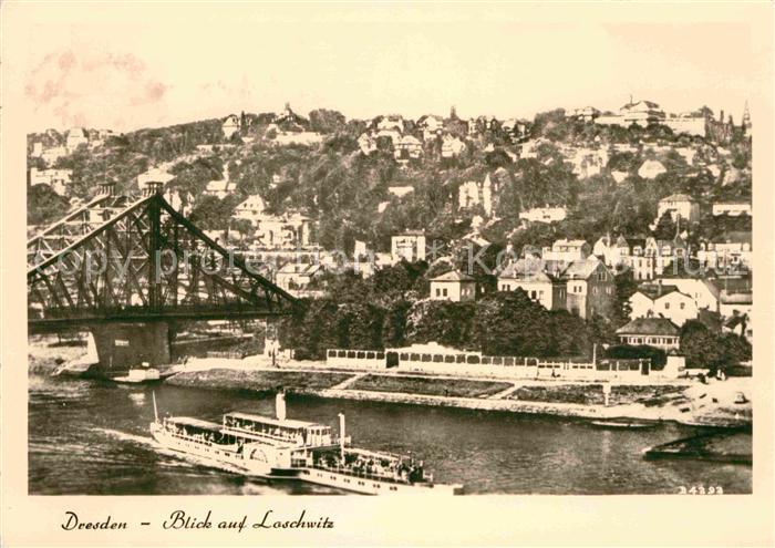 DRESDEN Elbe Loschwitz Schiff