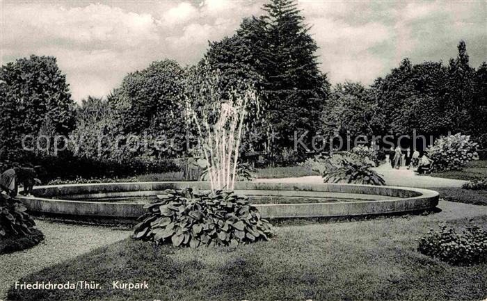 Friedrichroda Kurpark Springbrunnen